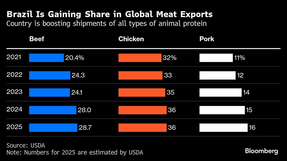Brasil gana participación en exportación de carnes Brasil gana participación en exportación de carnes